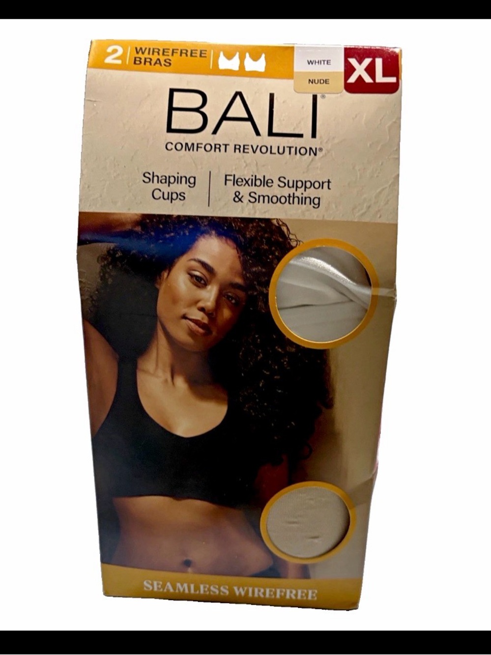 Bali Comfort Revolution Seamless Wirefree Bras Pack - Black, Nude, White
